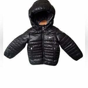 Nike Black Hooded Quilted Puffer Jacket